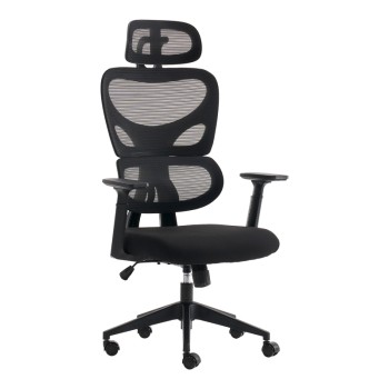 Καρέκλα γραφείου διευθυντή Cadrey pakoworld mesh μαύρο 67x64x120-128εκ