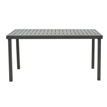 Τραπέζι Kliton pakoworld αλουμινίου ανθρακί 150x80x74εκ