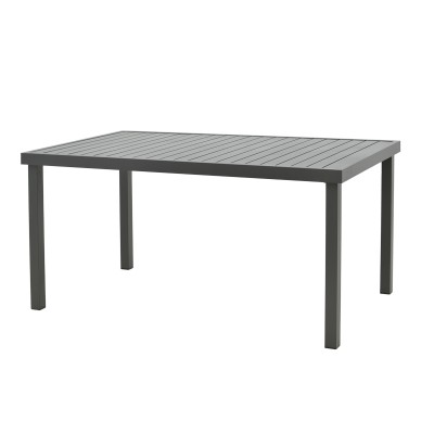 Τραπέζι Kliton pakoworld αλουμινίου ανθρακί 150x80x74εκ