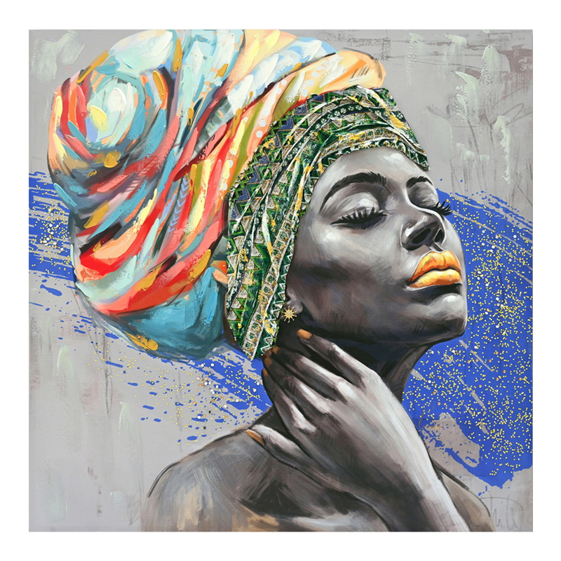 Πίνακας σε καμβά Africana 3D Inart 100x3x100εκ