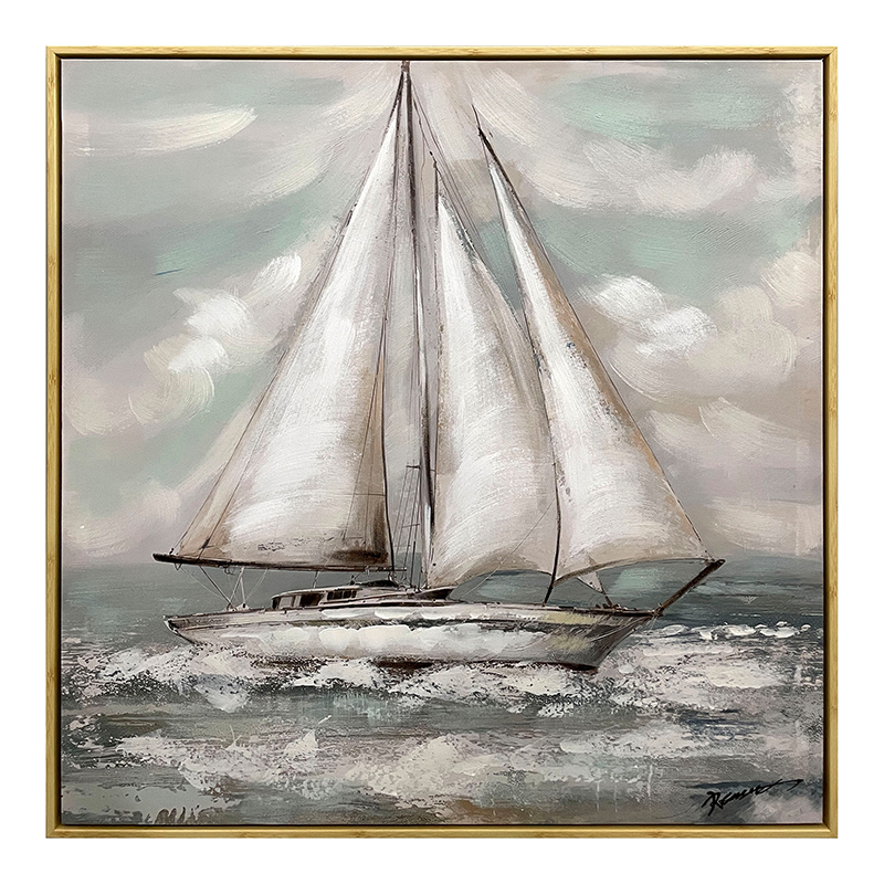 Πίνακας σε καμβά Siedo I Inart με πλαίσιο 70x3.5x70εκ