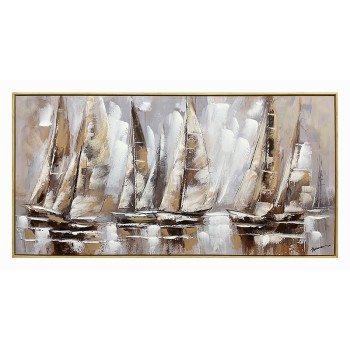 Πίνακας σε καμβά Yelkan Ι Inart με πλαίσιο 120x3.5x60εκ