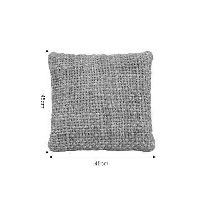 Μαξιλάρι Petron Inart φυσικό γιούτα 45x45x12.5εκ