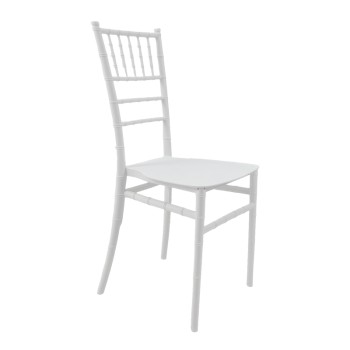 Καρέκλα Tiffany Ι pakoworld pp σε λευκή απόχρωση 38.5x46.5x87εκ