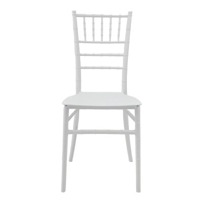 Καρέκλα Tiffany Ι pakoworld pp σε λευκή απόχρωση 38.5x46.5x87εκ