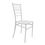 Καρέκλα Tiffany Ι pakoworld pp σε λευκή απόχρωση 38.5x46.5x87εκ
