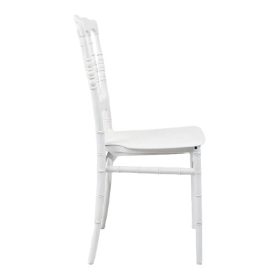 Καρέκλα Napoleon pakoworld pp λευκή 38,5x46,5x89εκ