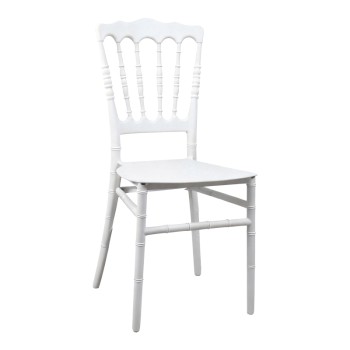 Καρέκλα Napoleon pakoworld pp λευκή 38,5x46,5x89εκ