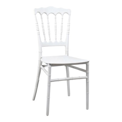 Καρέκλα Napoleon pakoworld pp λευκή 38,5x46,5x89εκ