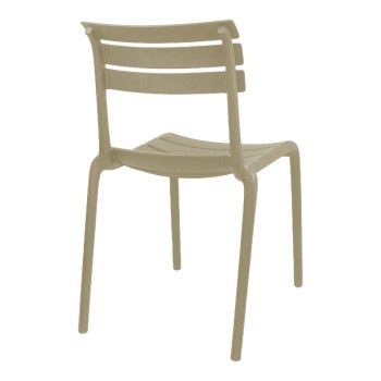 Καρέκλα Almea pakoworld στοιβαζόμενη pp cappuccino 42.5x55.5x82εκ