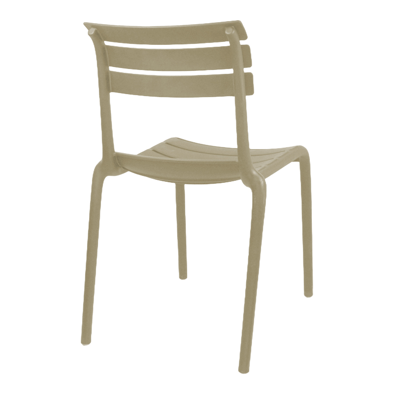 Καρέκλα Almea pakoworld στοιβαζόμενη pp cappuccino 42.5x55.5x82εκ