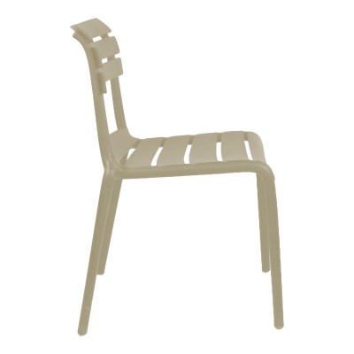 Καρέκλα Almea pakoworld στοιβαζόμενη pp cappuccino 42.5x55.5x82εκ
