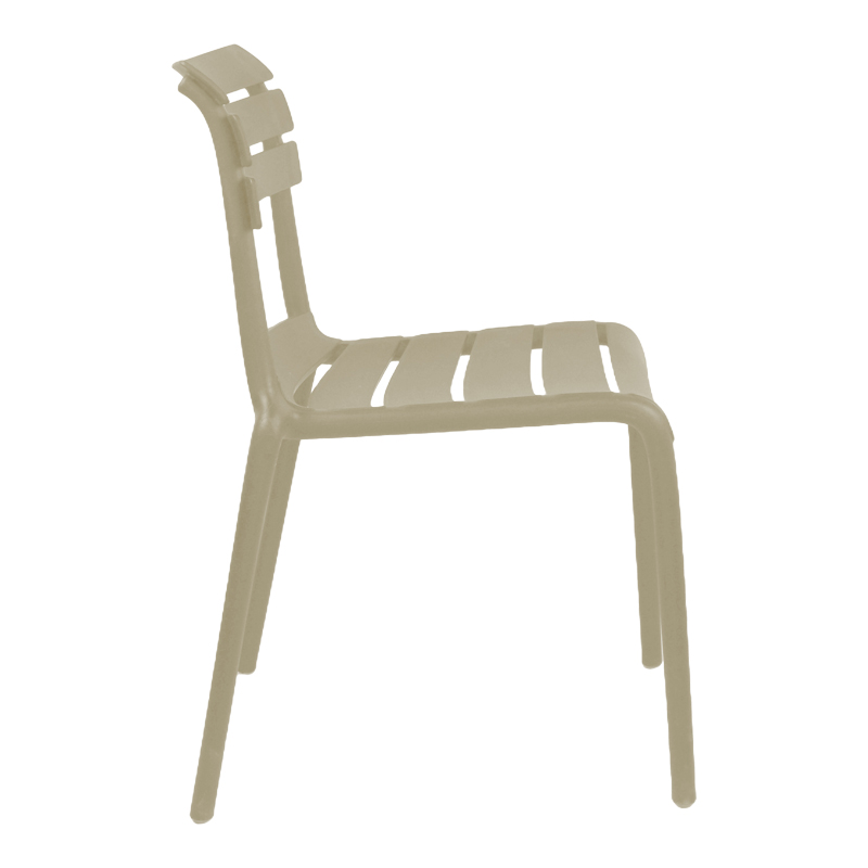Καρέκλα Almea pakoworld στοιβαζόμενη pp cappuccino 42.5x55.5x82εκ