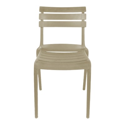 Καρέκλα Almea pakoworld στοιβαζόμενη pp cappuccino 42.5x55.5x82εκ