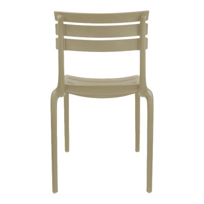 Καρέκλα Almea pakoworld στοιβαζόμενη pp cappuccino 42.5x55.5x82εκ
