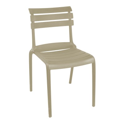 Καρέκλα Almea pakoworld στοιβαζόμενη pp cappuccino 42.5x55.5x82εκ