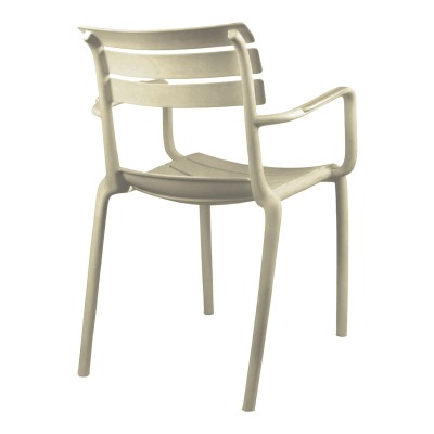 Πολυθρόνα Almea pakoworld στοιβαζόμενη pp cappuccino 58x56x82εκ