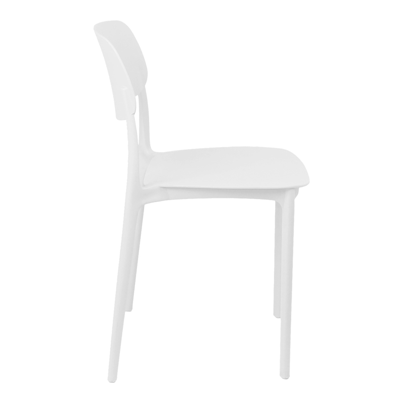 Καρέκλα Berdian pakoworld στοιβαζόμενη pp λευκό 38x49x79εκ
