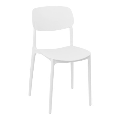 Καρέκλα Berdian pakoworld στοιβαζόμενη pp λευκό 38x49x79εκ