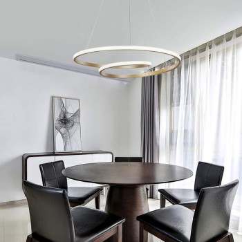 Φωτιστικό οροφής Rexon pakoworld led μέταλλο χρυσό Φ49x12εκ