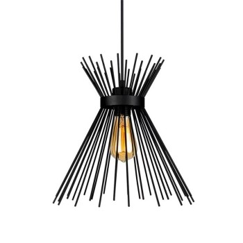 Φωτιστικό οροφής Candle I pakoworld E27 μέταλλο μαύρο Φ25x30εκ
