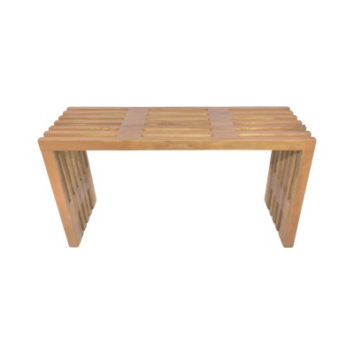 Παγκάκι Zen pakoworld teak ξύλο σε φυσική απόχρωση 90x30x48εκ