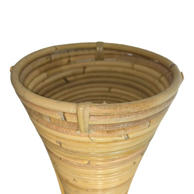 Βάζο Virnia Inart pe rattan σε φυσική απόχρωση Φ40x100εκ