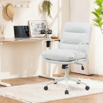 Καρέκλα γραφείου διευθυντη Kreno pakoworld PES γκρι 56x67x89-97εκ