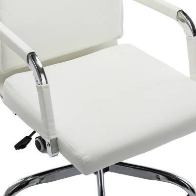 Καρέκλα γραφείου διευθυντη Mavel pakoworld PU λευκό 55x62x100-110εκ