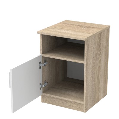 Κομοδίνο Galdi pakoworld σε sonoma-λευκή απόχρωση 40x45x60εκ