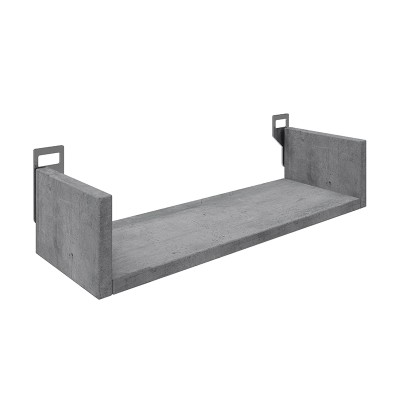Ραφιέρα τοίχου Derva pakoworld σε cement γκρι απόχρωση 45x15x10cm
