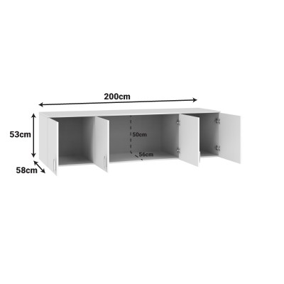 Πατάρι ντουλάπας Royal pakoworld τετράφυλλο wenge 200x58x53εκ