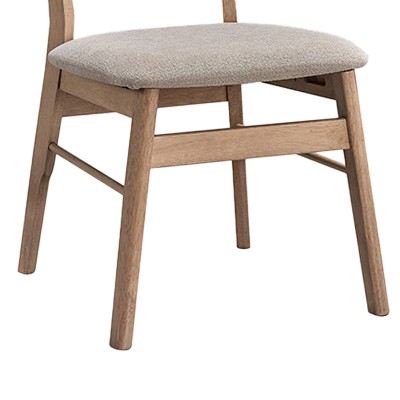 Καρέκλα Cairo pakoworld rubberwood σε φυσική-μπεζ απόχρωση 47x47x76εκ | 2 τμχ