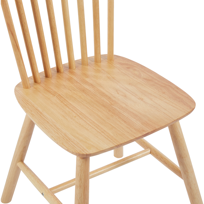 Καρέκλα Bristol pakoworld rubberwood σε φυσική απόχρωση 45x51x86εκ
