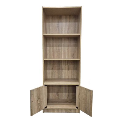 Βιβλιοθήκη Tekaro pakoworld σε sonoma απόχρωση 60x29x166εκ
