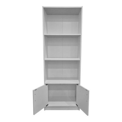 Βιβλιοθήκη Tekaro pakoworld σε λευκή απόχρωση 60x29x166εκ