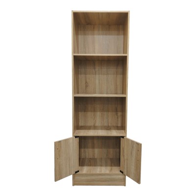 Βιβλιοθήκη Tekaro pakoworld σε sonoma απόχρωση 57x33x180εκ