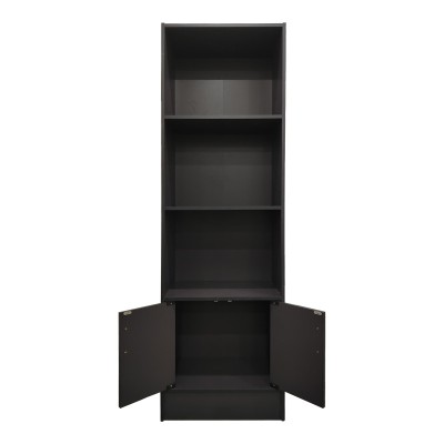 Βιβλιοθήκη Tekaro pakoworld σε ανθρακί απόχρωση 57x33x180εκ