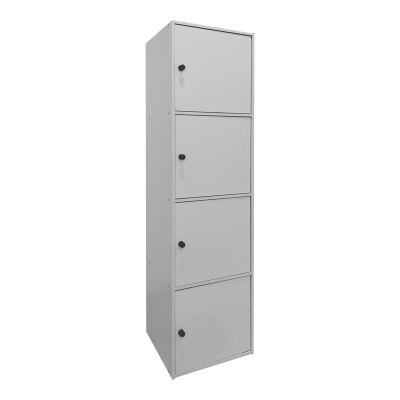 Ντουλάπι-στήλη Gabino pakoworld σε λευκή απόχρωση 40x39x158εκ