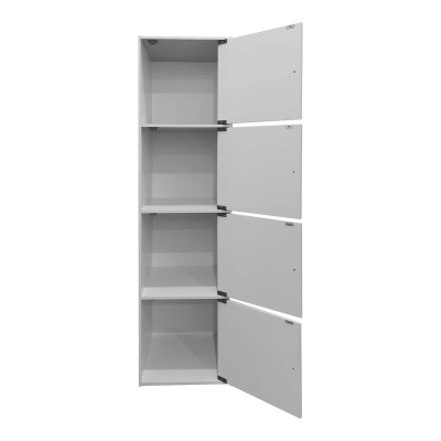 Ντουλάπι-στήλη Gabino pakoworld σε λευκή απόχρωση 40x39x158εκ
