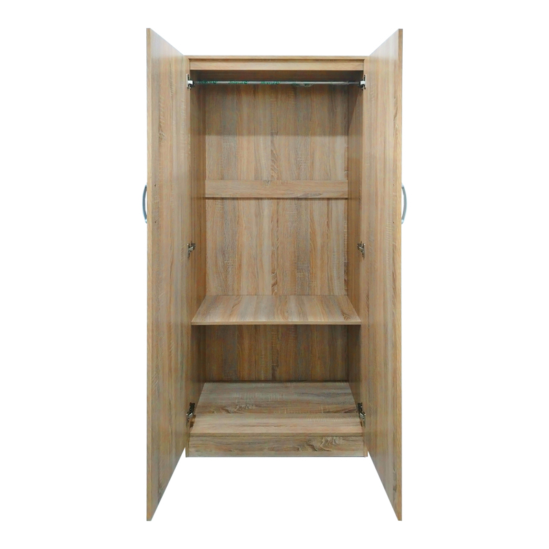 Ντουλάπα δίφυλλη Athos pakoworld σε Sonoma απόχρωση 80x42x180εκ