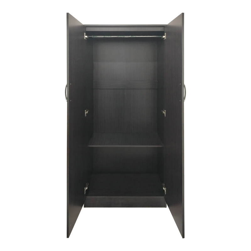 Ντουλάπα δίφυλλη Athos pakoworld σε wenge απόχρωση 80x42x180εκ