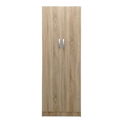 Ντουλάπα δίφυλλη Athos pakoworld σε sonoma απόχρωση 60x42x180εκ