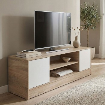 Έπιπλο τηλεόρασης Sasa pakoworld sonoma-λευκό 120x35x41.5εκ