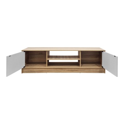 Έπιπλο τηλεόρασης Sasa pakoworld sonoma-λευκό 150x35x41.5εκ