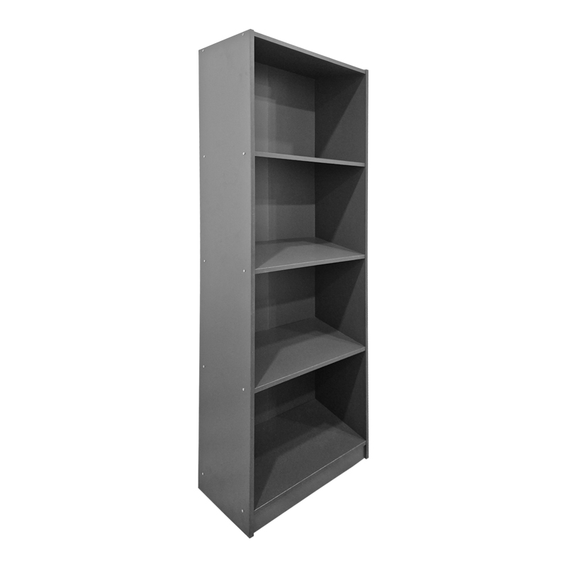 Βιβλιοθήκη Kendy pakoworld ανθρακί 60x30x167εκ