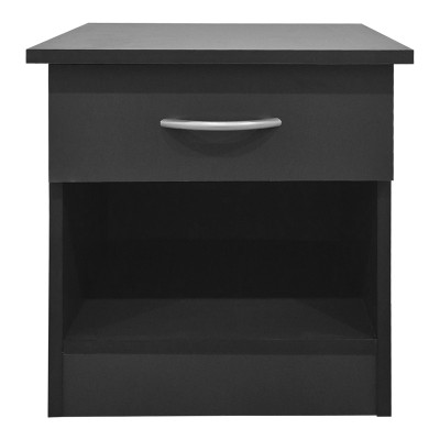 Κομοδίνο Bedy pakoworld ανθρακί 40x34x42εκ