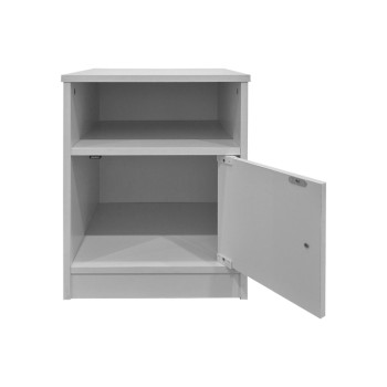 Κομοδίνο Lenea pakoworld λευκό 40x40x50εκ