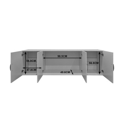 Πατάρι ντουλάπας τετράφυλλο Alvia pakoworld sonoma 200x51x60εκ