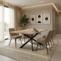Τραπέζι Aragne pakoworld sonoma mdf με μαύρα μεταλλικά πόδια 160x90x75εκ